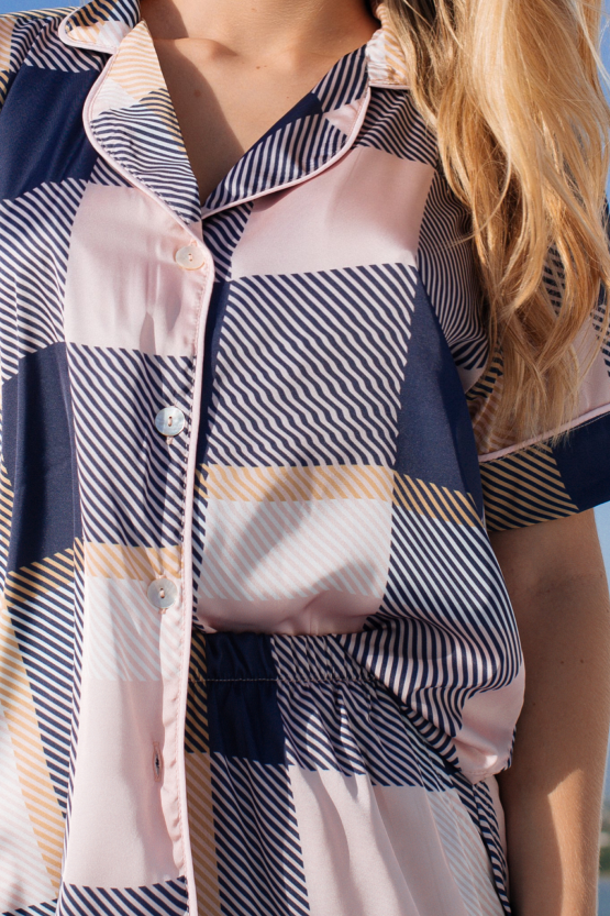 Pijama Larga – Blueberry