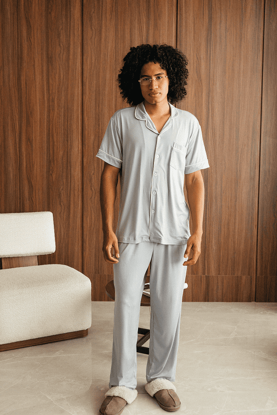 Pijama Larga Hombre confort - Gris