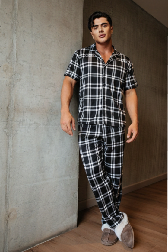 Pijama Larga Hombre Tratan - Negra