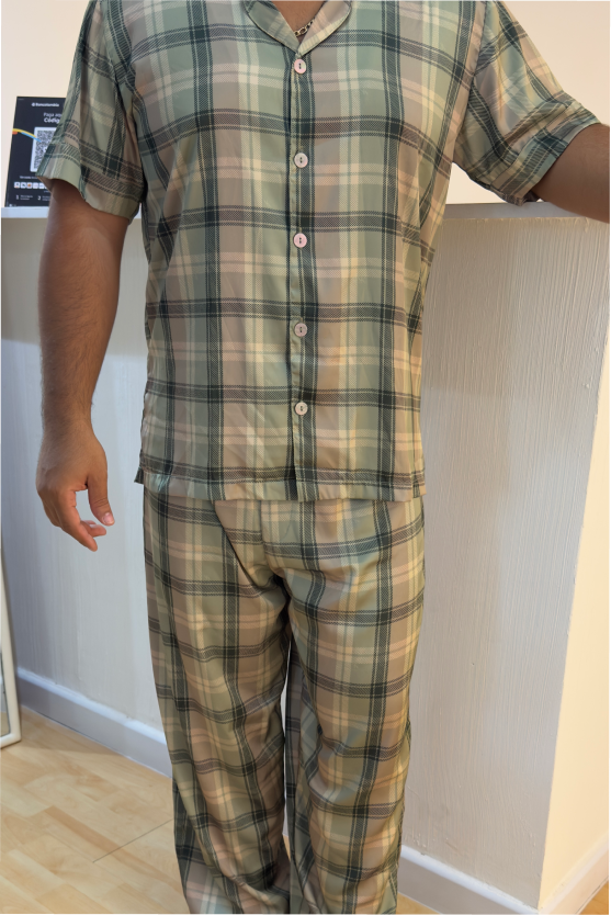 Pijama Larga Hombre Tratan - Verde