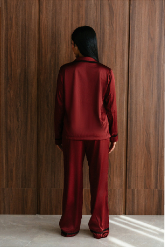 Pijama Manga Larga – Classic Burgundy