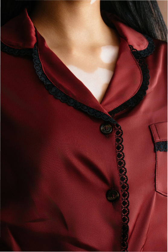 Pijama Manga Larga – Classic Burgundy