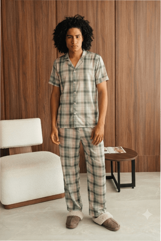 Pijama Larga Hombre Tratan - Verde