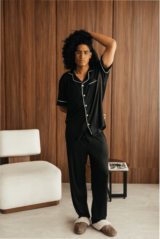 Pijama Larga Hombre confort - Negra