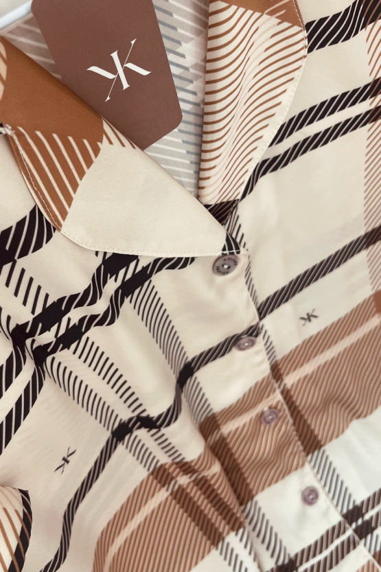 Pijama Corta – Coffee Tartán