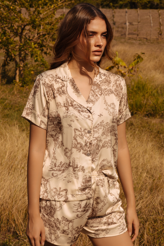 Pijama Corta – Toile de jouy