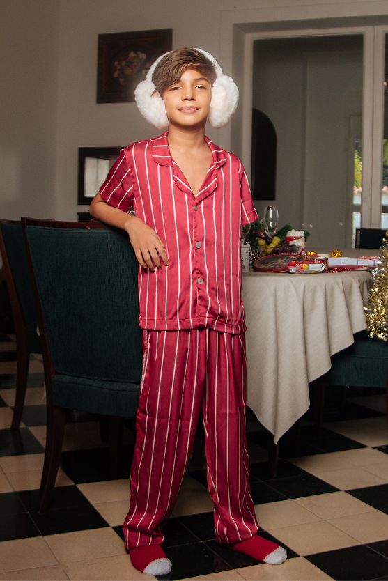 Pijama Larga Niño/a - Holiday Stripes