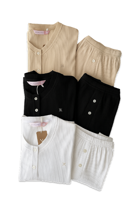 2 Pijamas Croissant - Colores surtidos